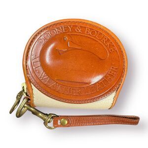 Dooney & Bourke Big Duck Coin Purse All Weather Leather Vintage‎ RARE